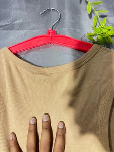 Basic Tan Sleeveless Top