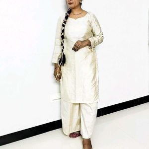 Elegant Cream Kurta Set