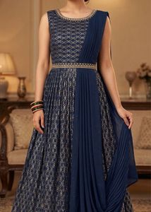 Elegant Navy Blue Lehenga Choli