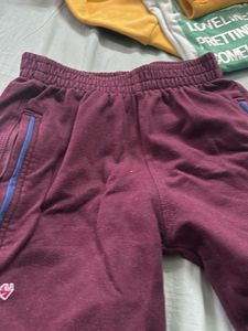 Burgundy Casual Pants