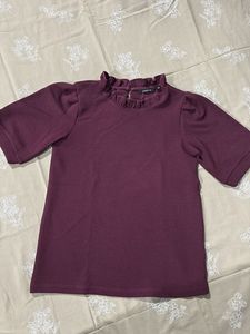 Chic Plum Textured Top