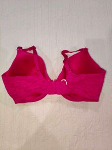 Vibrant Pink Lace Padded Bra