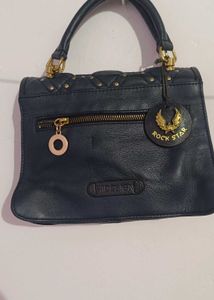 Stylish Quilted hidesign Blue Handbag