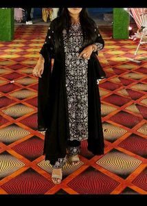 Elegant Black Kurta Set with Embellishments