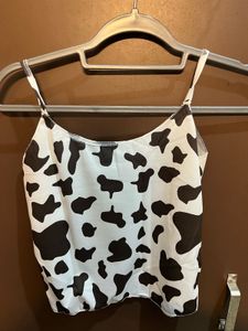 Trendy Cow Print Cami Top