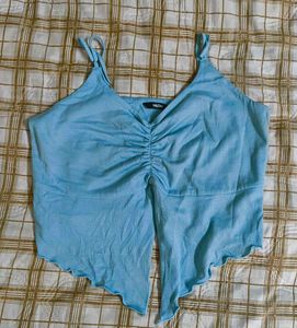 Light Blue Ruched Cami Top Westside