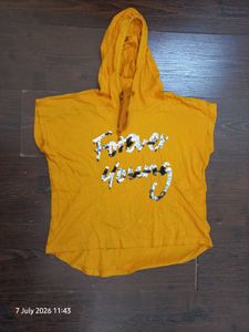 🧡💛Sequins Forever Young Hoodie Tee
