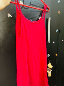 Cute Red Spaghetti Strap Top with Cactus Patch