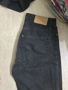 Stylish Charcoal Grey Wide-Leg Jeans
