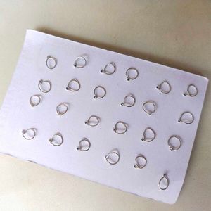 Pure Silver Pearl Nose And Ear Earings 1 Pair
