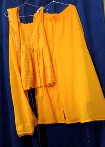 Vibrant Yellow Kurta Set with Dupatta