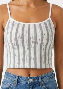 Striped Cropped Tank Top