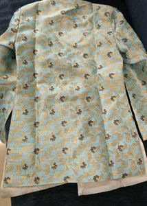 Boys' Blue Embroidered Kurta Dhoti Set