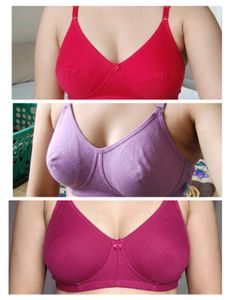 Comfortable Cotton Bras - Pack of 3