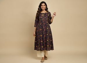 Bohemian Floral Print Kurti
