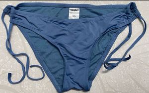 New Mossimo Blue Bikini Bottom with Side Tie (M)