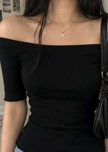 Black Off-Shoulder Top