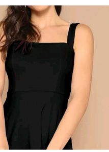 Women A-line black Dress