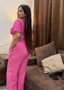women summer pink coords set