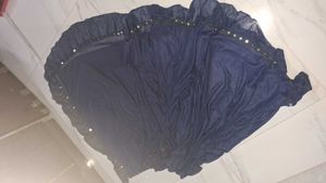 Blue Saree With Blouse Piece
