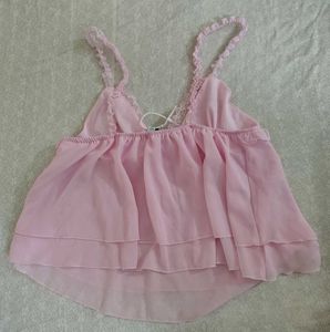 Pink Ruffled Camisole Top