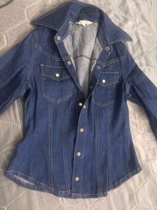 Retro Denim 3/4 Sleeve corset Shirt