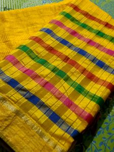 Gorgeous Yellow Saree Perfect For Haldi Event.