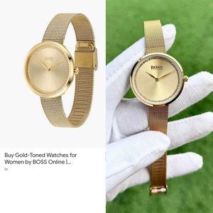 Elegant Gold-Toned BOSS Watch