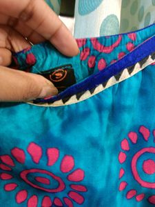 Retro Teal Print Dress