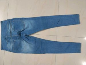 High-Waisted Blue Denim Jeans