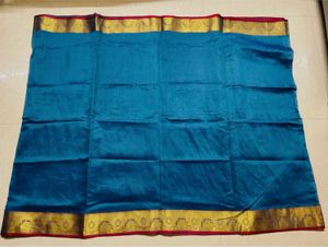 Beautiful Teal and Pink Striped Saree