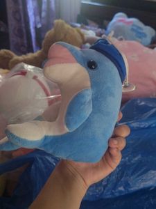 Cute Blue Dolphin Plush Toy