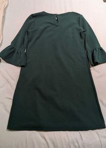 Chic Green Bell Sleeve Dress