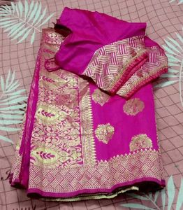 Silk Saree With Deginer Blouse 🤩