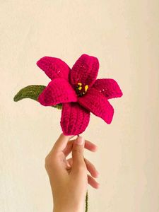 Handmade Crocheted Poinsettia Flower