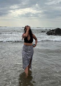 price drop !!! Printed Midi Skirt with bralet