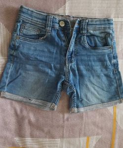 Kid's Blue Denim Shorts