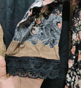 Floral Print pakistani Kurta Set with Dupatta