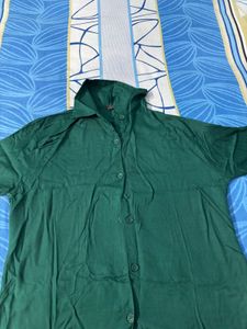 Green Button-Up Shirt