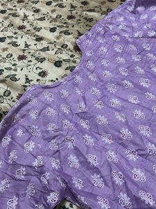 Pretty Purple Printed Kurta