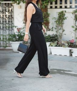 MANGO authentic black classic wide leg trouser