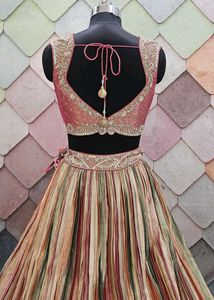 Stunning Striped Lehenga Choli
