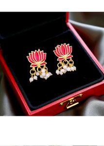 Beautiful Lotus Necklace &amp; Earring Set