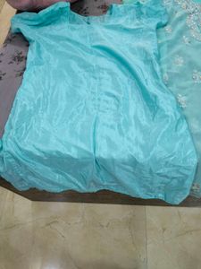 Beautiful Lucknowi Turquoise Kurta with Gota work