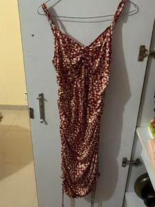 Chic Floral Ruched Mini Dress