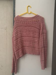crochet pink top