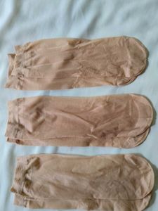 NEW Nylon Nude Socks 3 pairs