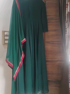 elegant embroidered anarkali with dupatt
