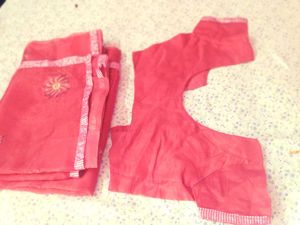 Elegant Pink organza silk Saree