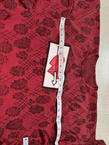 Red Heart Print Top